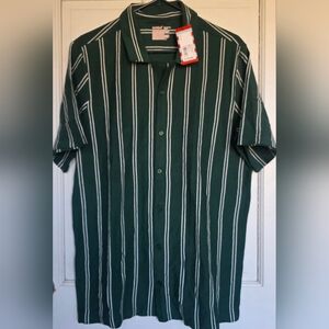 Cat & Jack Green Striped Youth Polo Shirt